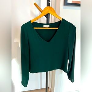 Babaton cropped long sleeved blouse (size S)
